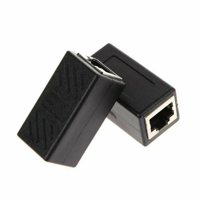 2019 Wholesale Black RJ45 Female to Female Cable Adapter