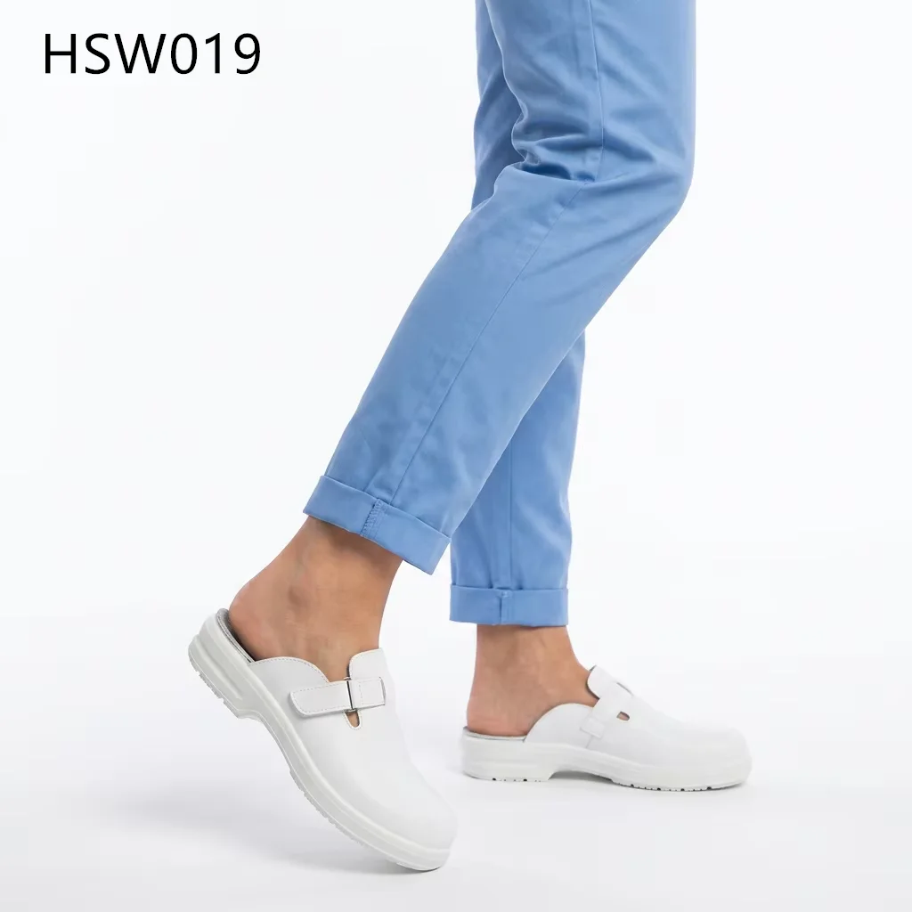 LXG,Bio-technology Anti-acid Non-stick White Safety slippers Battery Production Contamination Resistant Work Shoes HSW019