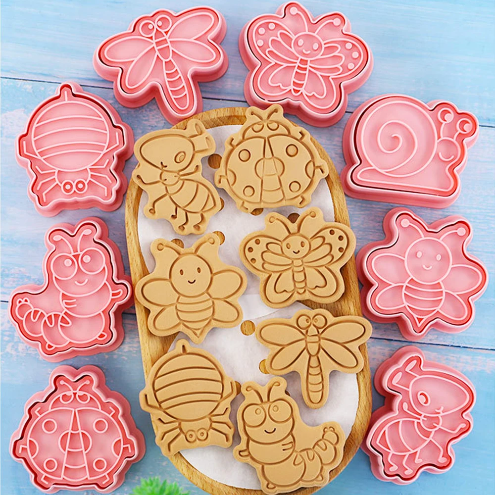 8pcs/set Plastic Kids Decorating Tools Dragonflies Cookie Cutters ...