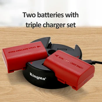 KingMa-BM045-LPE6N High Capacity 2000mAh Decoded Battery and Triple Charger for Canon LPE6 /LP E6N 6D2 EOS R5 R6 detail image