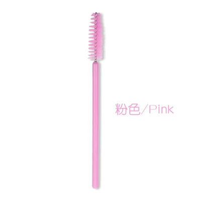 Pink Hottest Nylon Disposable Mascara Stick Eyelash Brush Makeup Tool Eyelash Brush