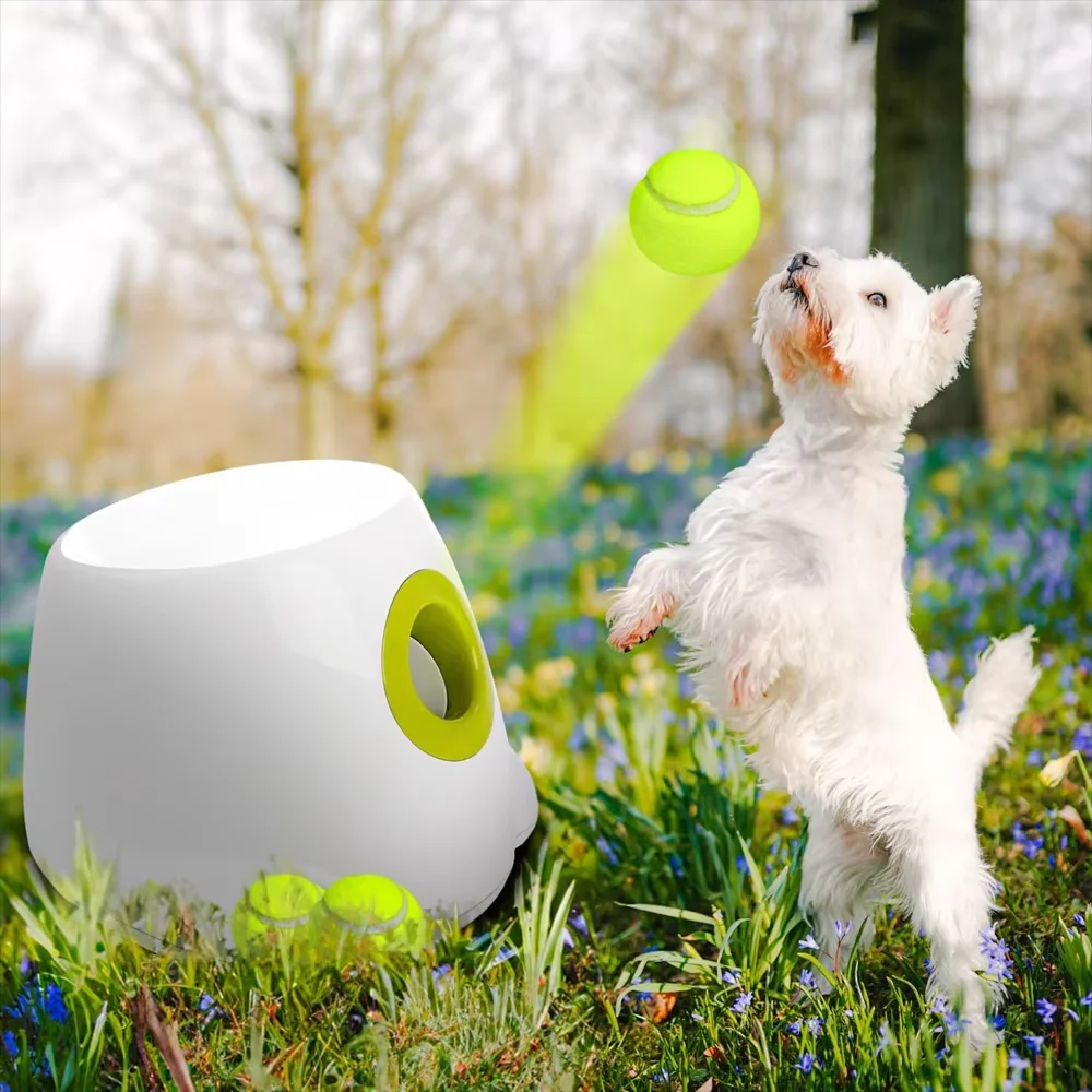 Auto Ball Tossing Devices Reference: Indoor Outdoor Interactive Automatic Dog Ball Launcher Pet Auto Tennis