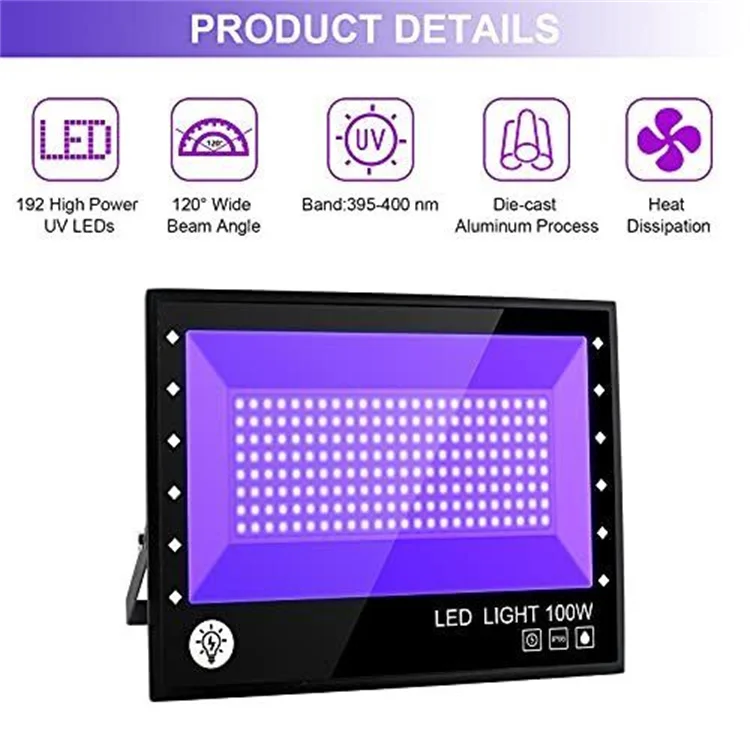 Uv Flood Lights 30w 60w 100w Waterproof Led Stage Spotlight Uv Black ...