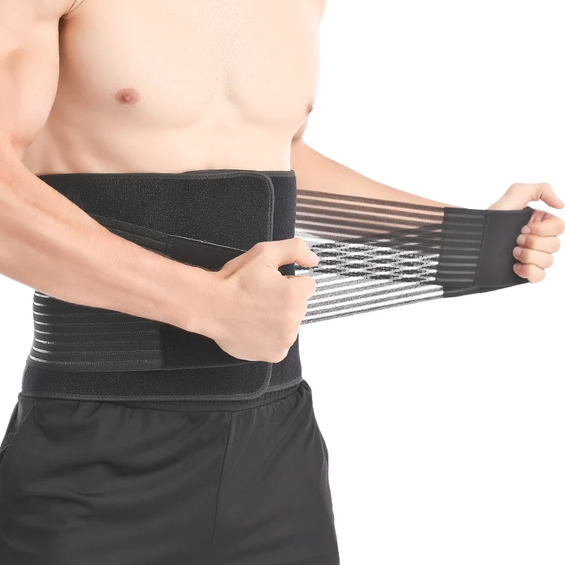 Aolikes Sweat Waist Brace Adjustable Lower Back Waist Support Compression Strap Athletic Waist Trainer