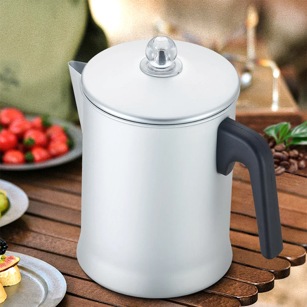 High Quality 7Cups Aluminum Portable Camping Tea Kettle Percolator Coffee Pot