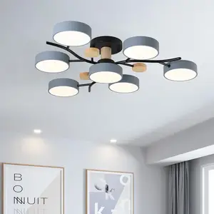 JACKSUN Nordic Minimalist Macaron LED Ceiling Light Guest Room Bedroom Study Ceiling Pendant Light Hotel Lobby Ceiling Light