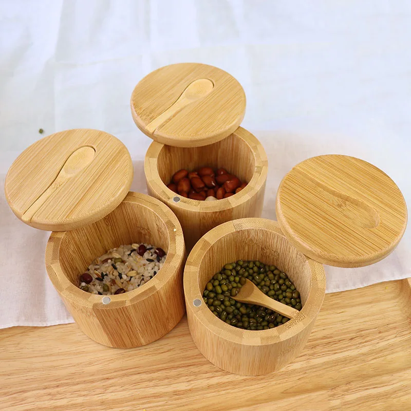 Kitchen Plastic Drawer Type Spice Box With Spoon Kitchen Punch-free Multi-function Seasoning Rack Wall Mounted Seasoning Box