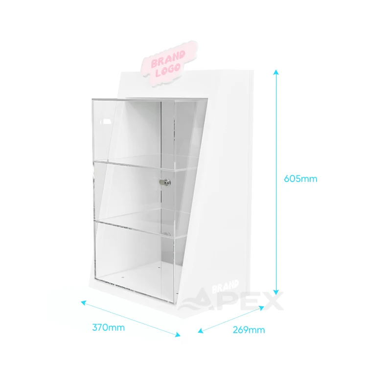 Apex Security Racks APEX 3 Tiers Colorful Rgb Led Acrylic Display Racks Displayer with Door ...