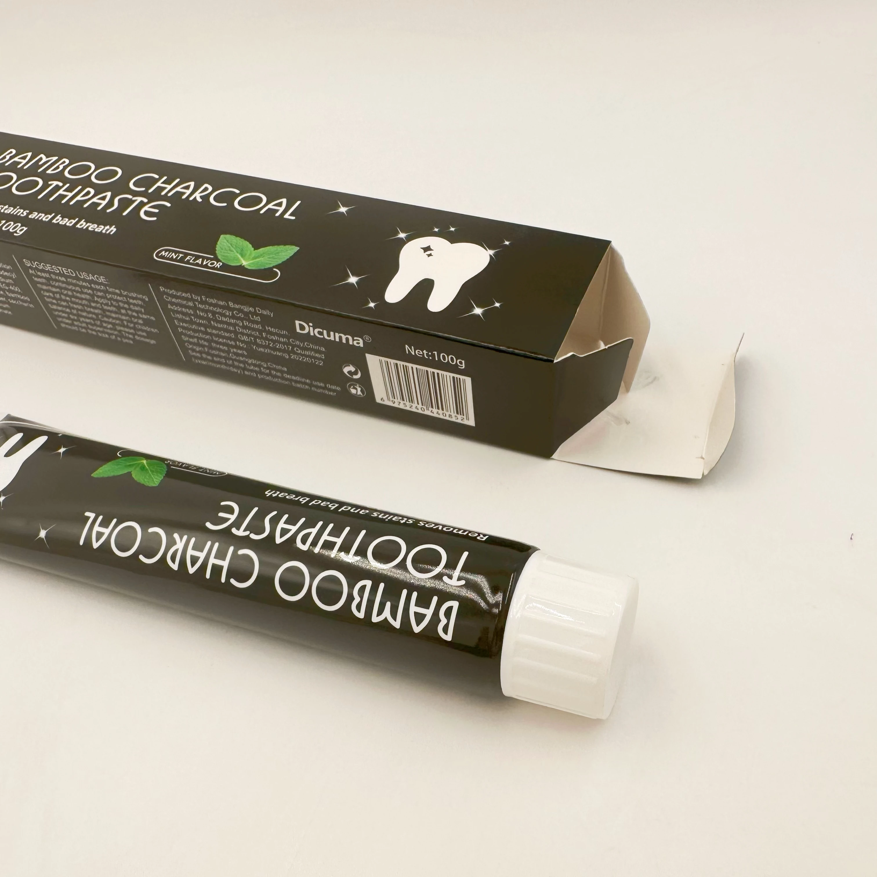 Индивидуальная мини-зубная паста бамбуковый уголь зубная отбеливающий оптовая продажа бамбуковая
