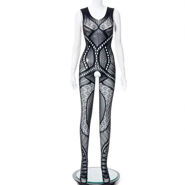 2023 New Hollow Mesh Jumpsuit Cheap Clothing Women Jumpsuits