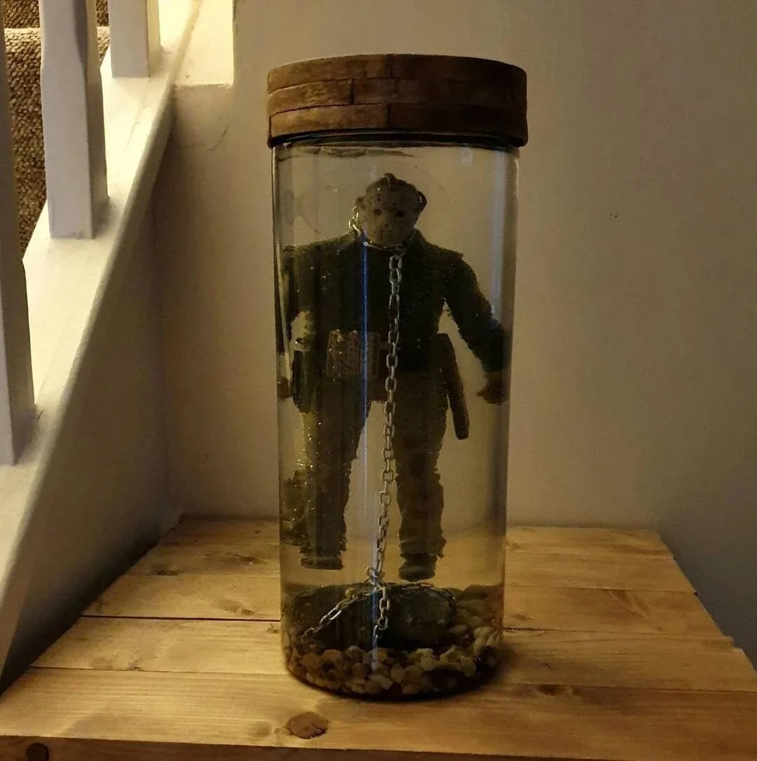 fish tank accessories jason voorhees Underwater Resin Lamp ResinViet Horror Lamp Jason Voorhees LED