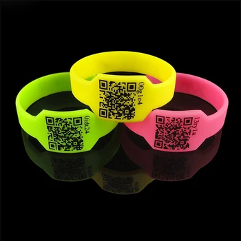 Wider Silicone Wristband QR Code Bracelet Customize Shape Promotional Wristband Events Awareness Rubber  YJEL0057