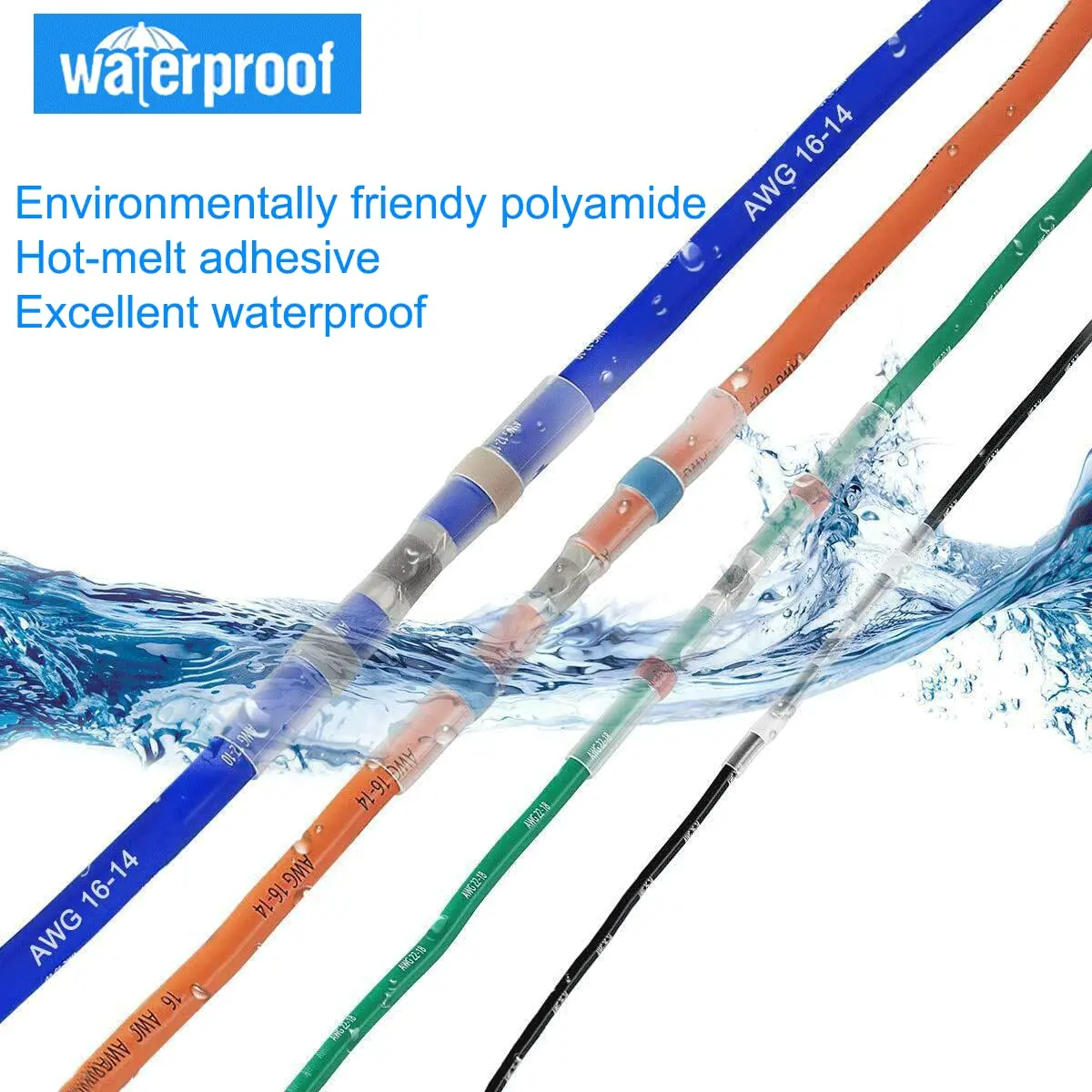 120 Pcs Solder Seal Wire Connectors - Waterproof Electrical Splices, image size:1200x1200