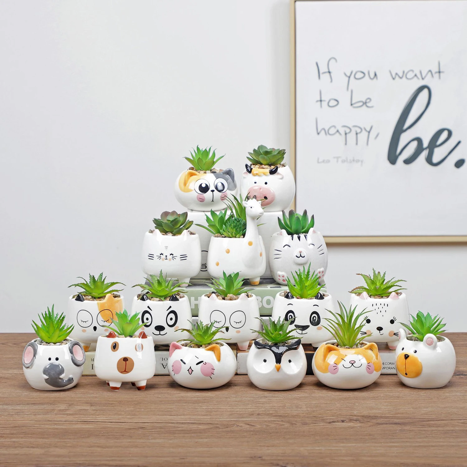Lots of Cute Animal Pot Flower Pots Planters Indoor for Living Room  Cabinets for Promotion