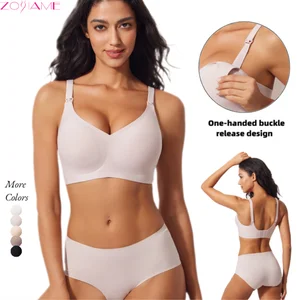 Premium Plus Size Comfy Maternity Nursing Bra for Women Wire-Free Breathable Skin-Friendly Pregnant Feeding Bra Solid Pattern