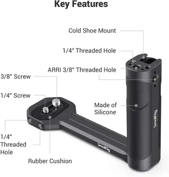 SmallRig Aluminum Side Handle Fits for DJI Ronin-S/SC/RS 2/RSC 2/RS 3/RS 3 Pro/RS 3 Mini & for ZHIYUN Crane 2S/2/V2 & for MOZA detail image