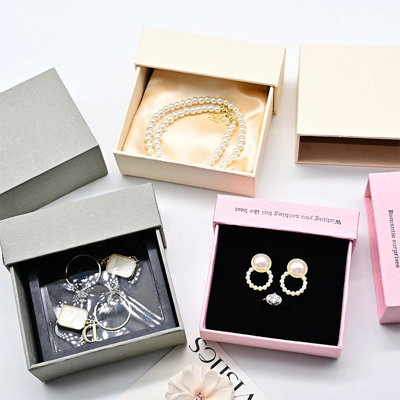 Custom Sliding Drawer Paper Gift Packaging Jewelry Box Cardboard