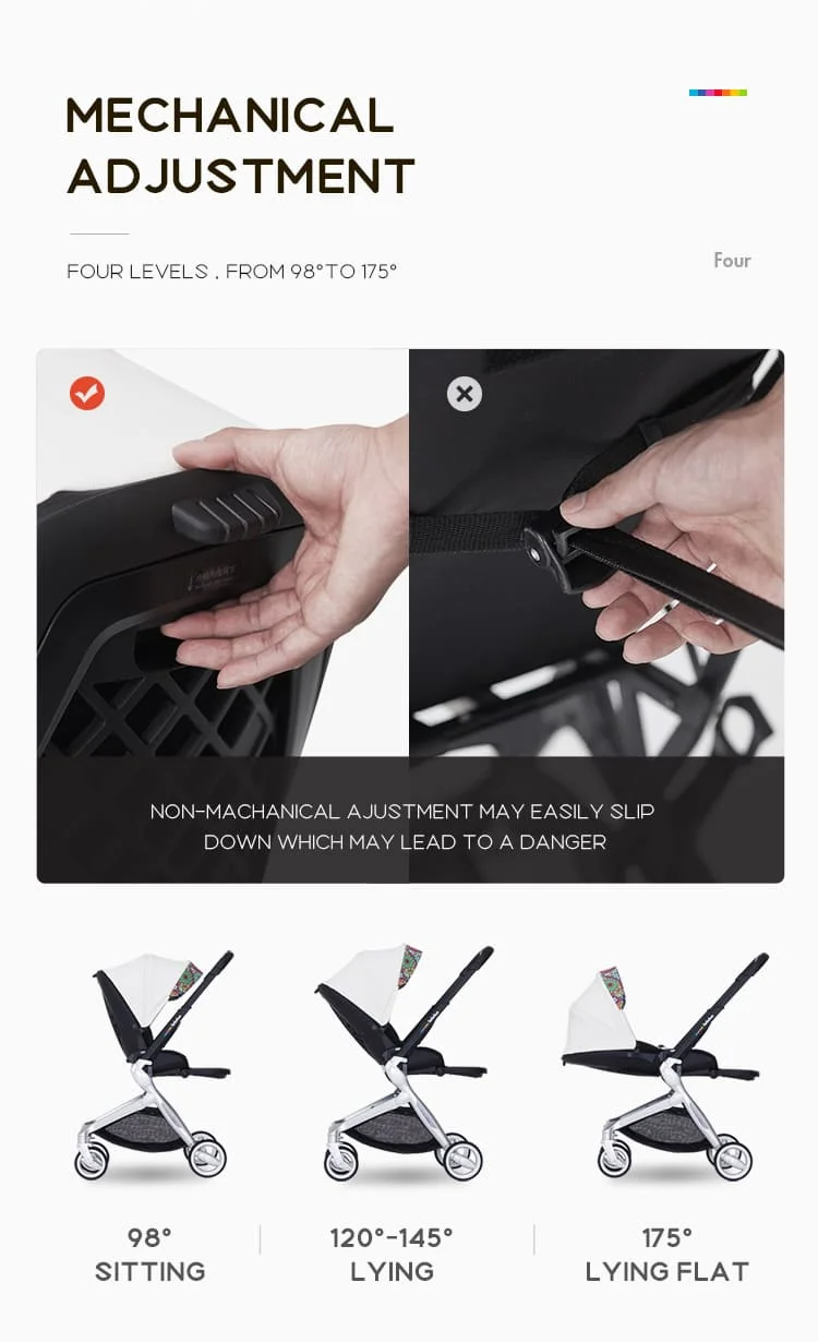 Bebebus Brand Cheap Luxury Light Baby Stroller With Footrest Foldable 1