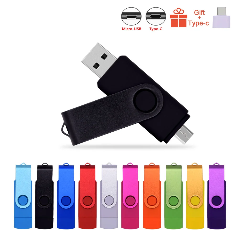Factory Promotional USB 2.0/3.0 pen drive OTG USB 8 GB 16 GB 32 GB 64GB 128GB 4 in 1 usb flash otg flash drive