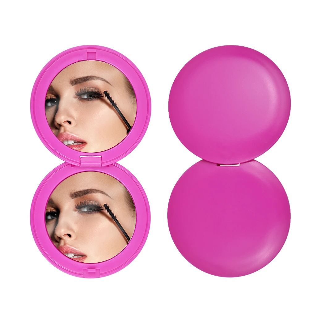 Custom Logo Double Size Cosmetic Hand Mirror Espejo Cute Pocket Compact