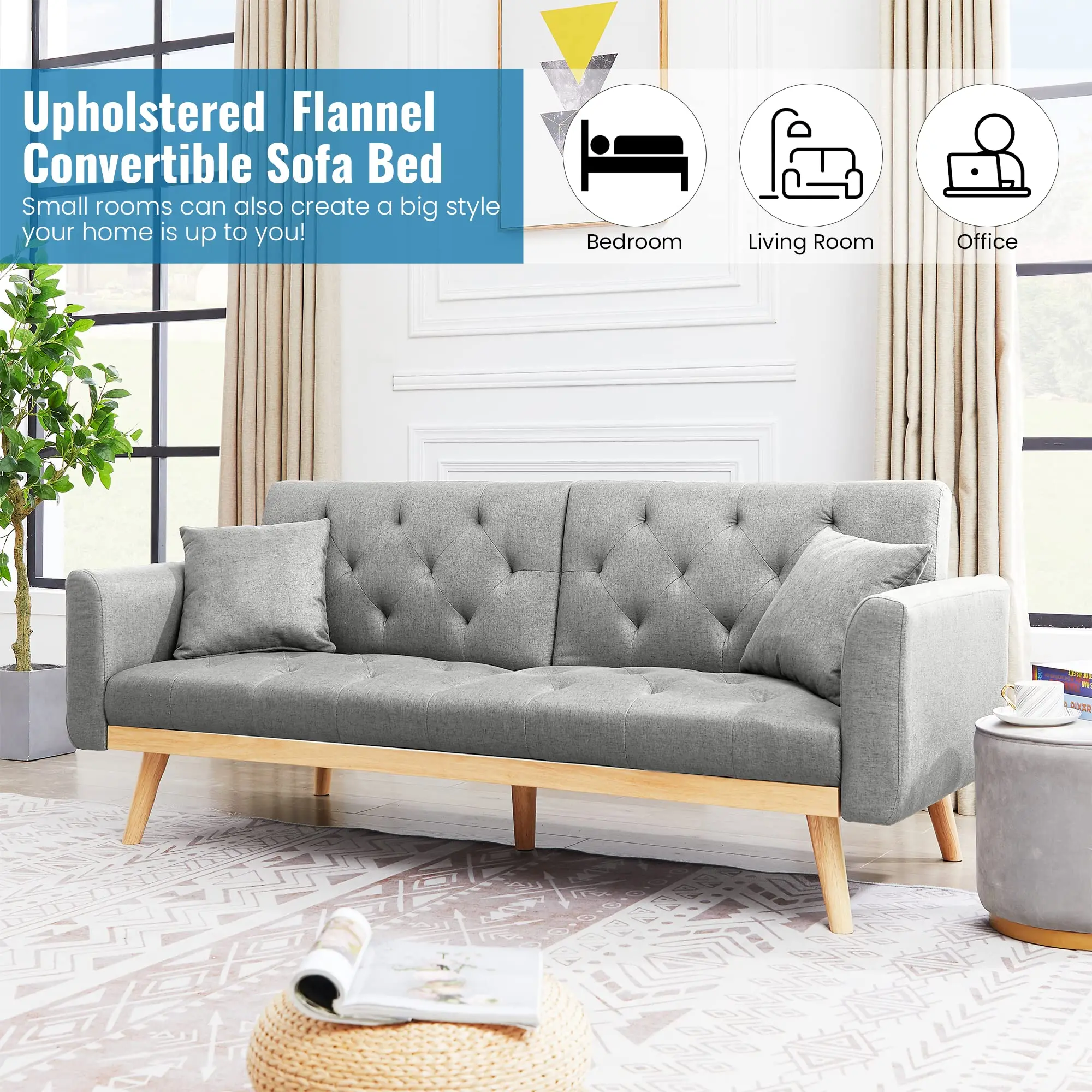 Wholesale Sofa Cama Plegable Multifuncional Divan Black Foldable