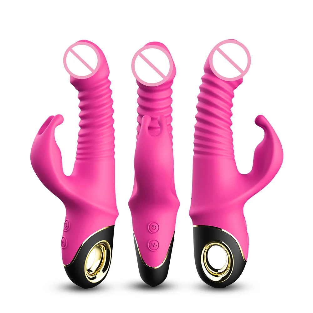 Sex Machine 360 Degree Automatic Thrusting Dildo Female Orgasm Masturbation Massager Double Rabbit Vibrator for Sex Toys