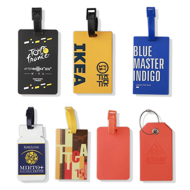 Wholesale Custom Design Creative Pvc Luggage Baggage Tag For Travel