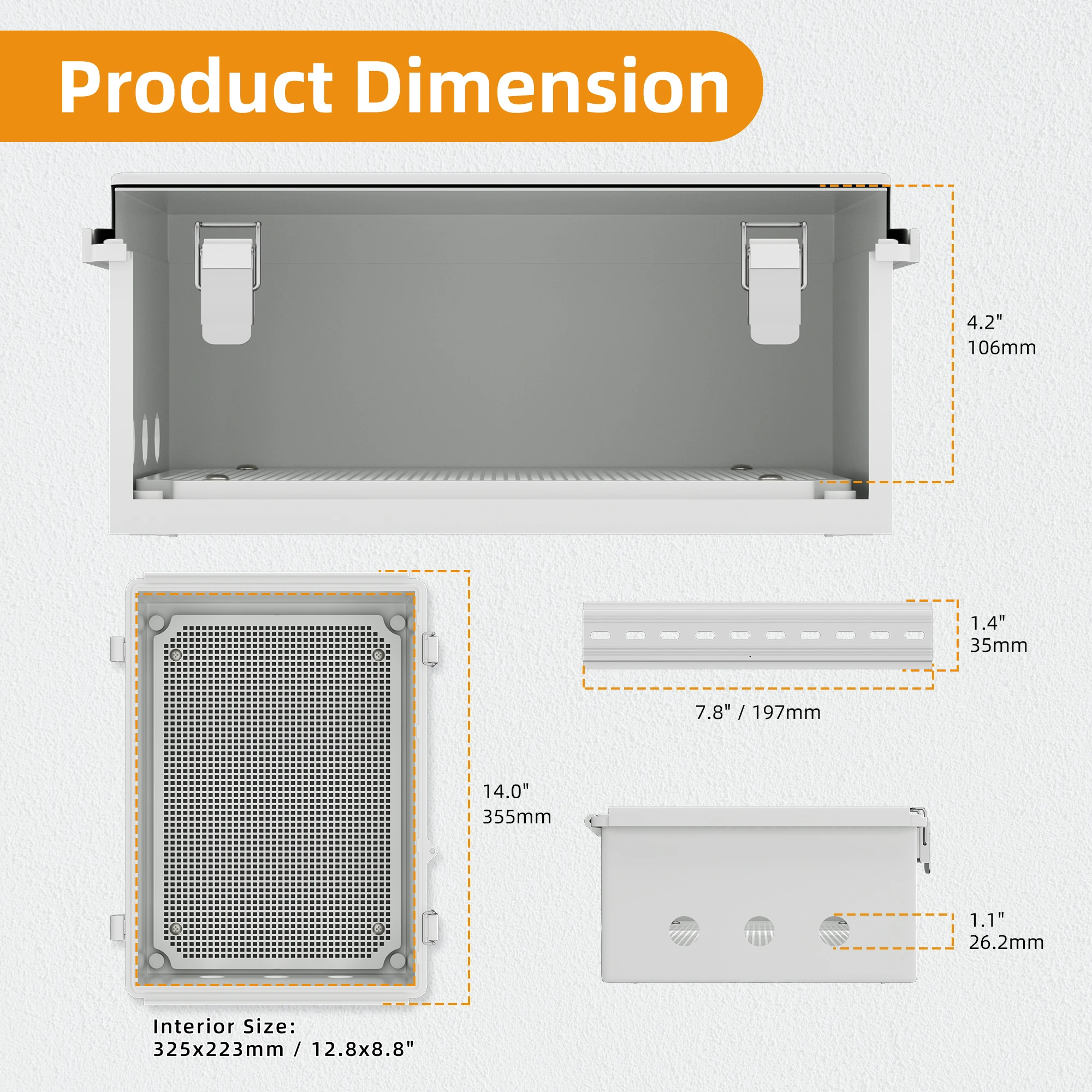 Boîte Électrique Extérieure Étanche IP66 Grande - Jonction Plastique Avec Couvercle Transparent