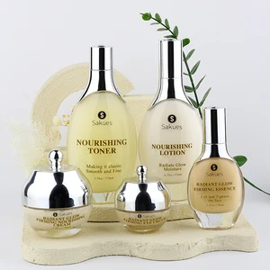 Private Label Face Skincare Set Deep Nourishment Whitening Cream Serum Toner Sakues Series Set OEM