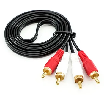 RCA Cable 24k Gold - Left & Right Audio - Stereo - 2RCA to 2RCA Audio Video AV Cable