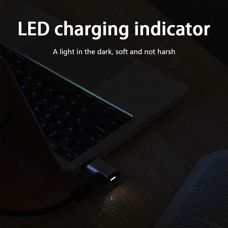 OEM ODM Elbow 90 Degree Magnet Charger PD 100W 5A Sync USB a to Type c Magnetic Fast Charging Cable for Computer