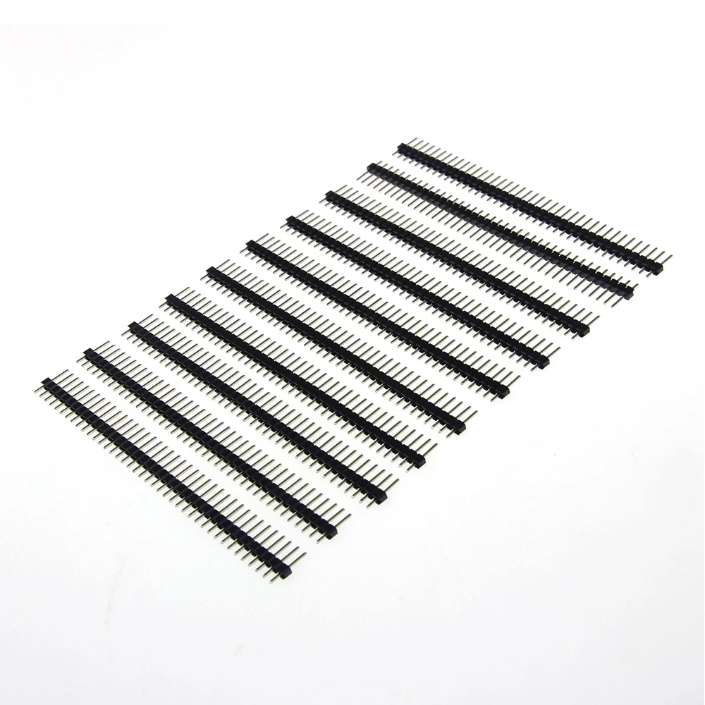 10Pcs 1x40 Pin 2.54mm Male 40 Pin Single Row Straight Pin Header Strip For DIY 