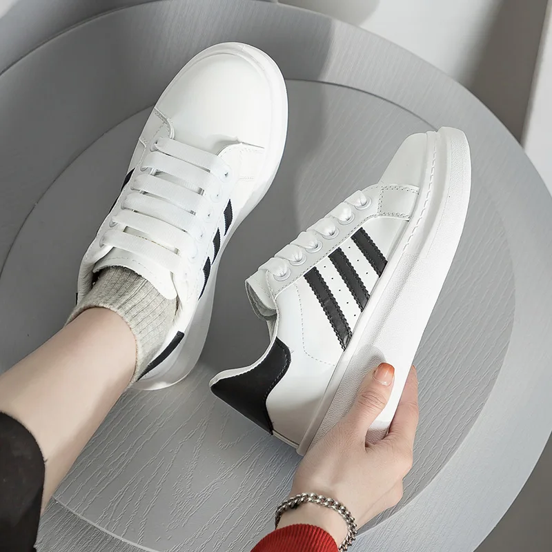 2023 Autumn New Casual Little White Shoes Fashion Platform Women's ...