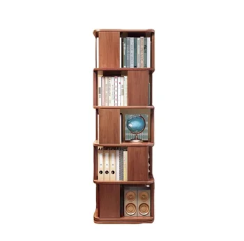 Simple Rotating Bookshelf Multi-Layer Floor Shelf