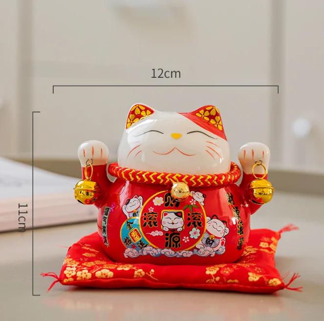 Горячая Распродажа 2022 высококачественные товары китайская керамическая статуя счастливой кошки домашняя Статуя Кошки на удачу подарки милые украшения с