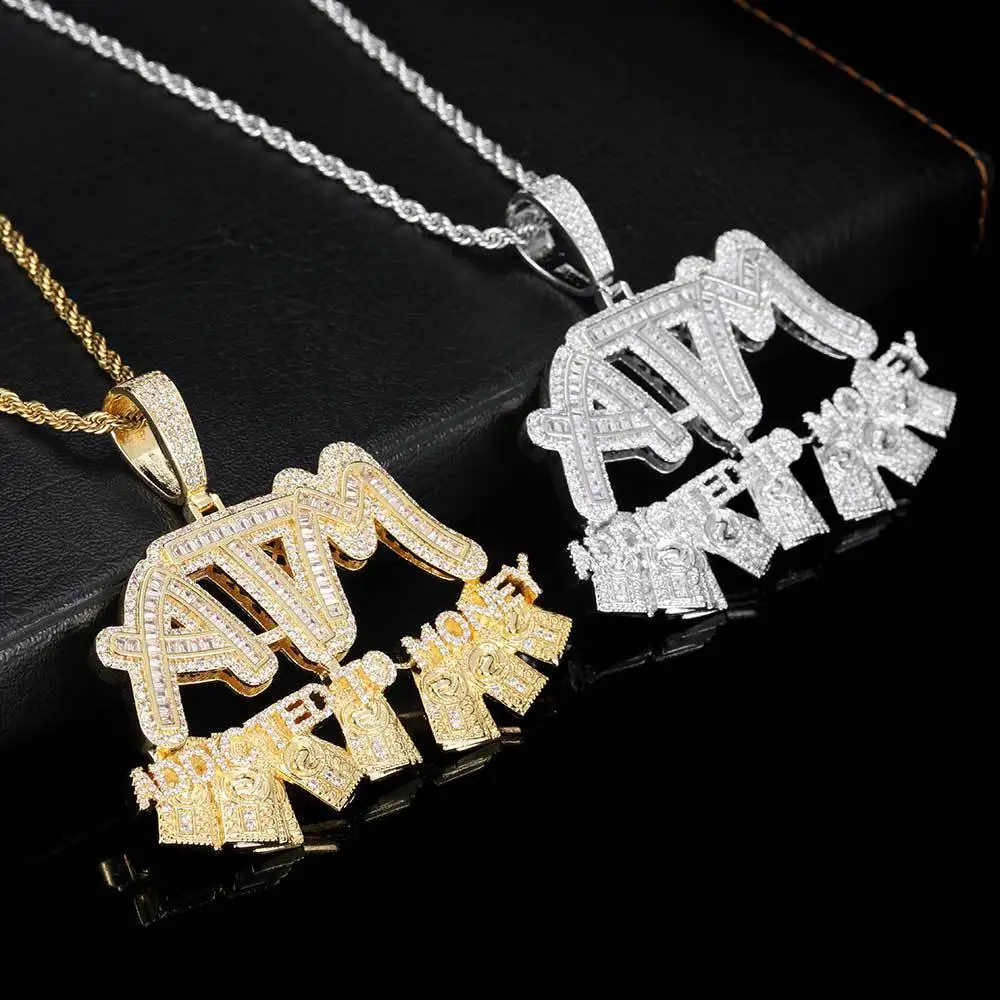 Iced Out Bling Letters ATM After The Money Limited orders Edition Pendant