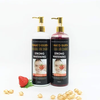 glutathione injection tomato gluta OEM Private Label Tomato Gluta Moisturizing Set Whitening Skin Care Set for  Black Cast Skin Brightening Skincare Set