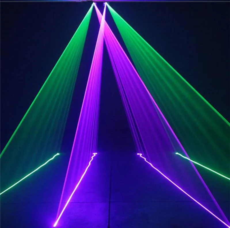 Pro Scanning Effect Laser Projector Double Head Laser Show 2 Eyes/heads/holes/tunnels/lens RGB 3in1 Full Color Laser Light