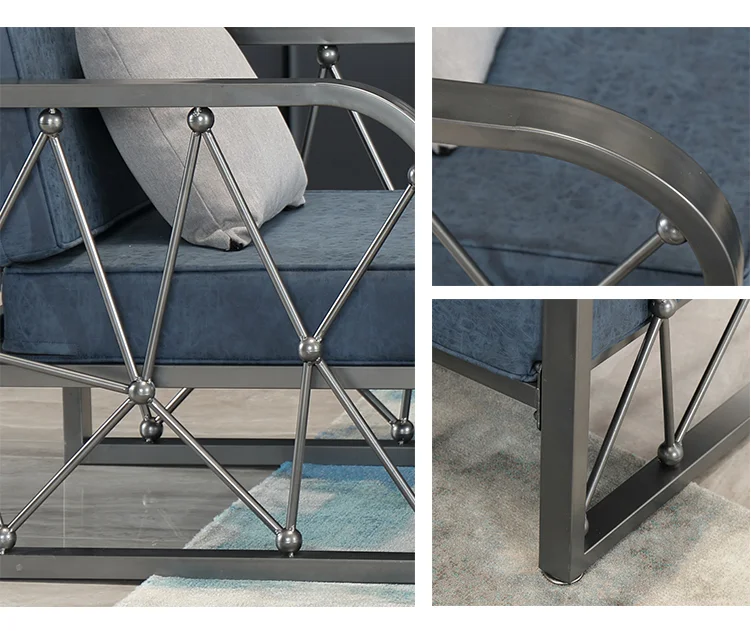 Office sofa simple modern grey industrial wind loft business negotiation reception tie Yi sofa tea table combination