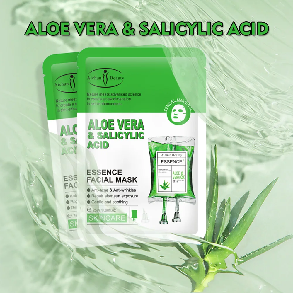 Original Transistors Sheet Natural Aloe Vera & Salicylic Acid Skincare Anti  Ance Aging Wrinkles Face Mask