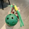 Dark green ball-shaped rubber buckle-dark green cord