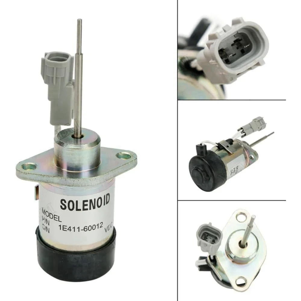 Fuel Stop Solenoid 1E411-60012 for Kubota D722 D902 Z482 Engine 4