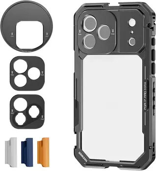 NEEWER Phone Cage Compatible con iPhone 17 Pro MAX, Quick Release Video Rig Estabilizador Accesorios con 67mm Anillo Filtro