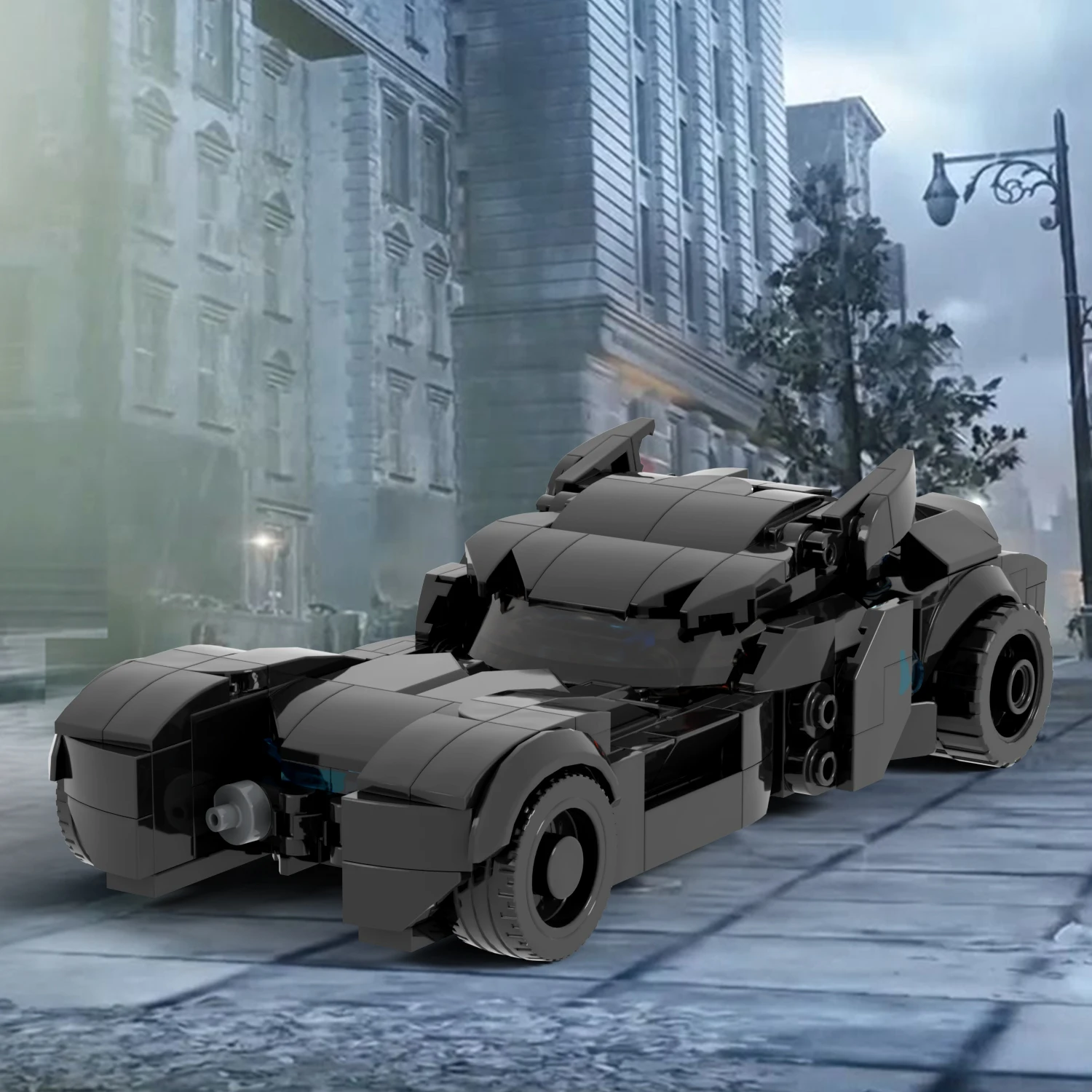 MOC1512 the Dark Knight Motorcycle Gotham Knight Batmobile