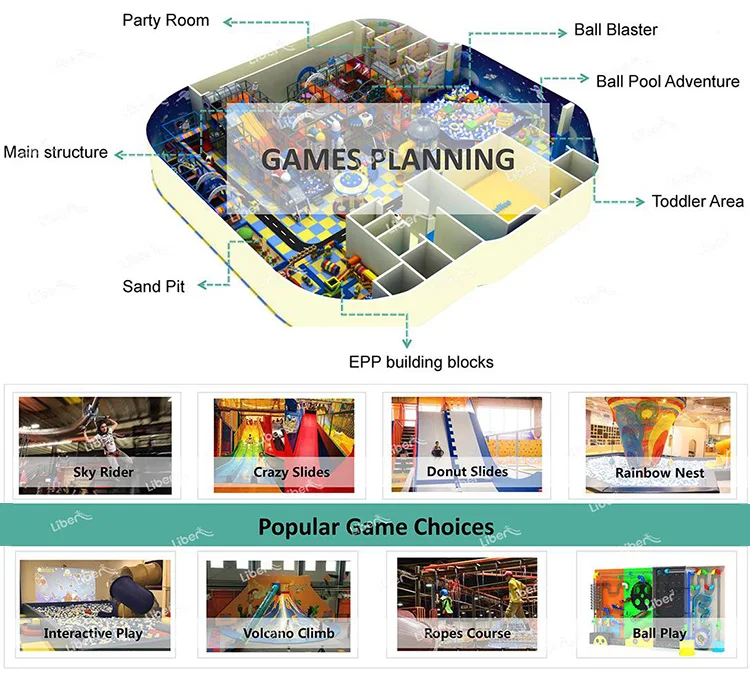 Customized 100sqm Indoor Play Maze for Kids Color Structure with Slide Ball Pool Soft Play-Durable Plastic Wooden Materials