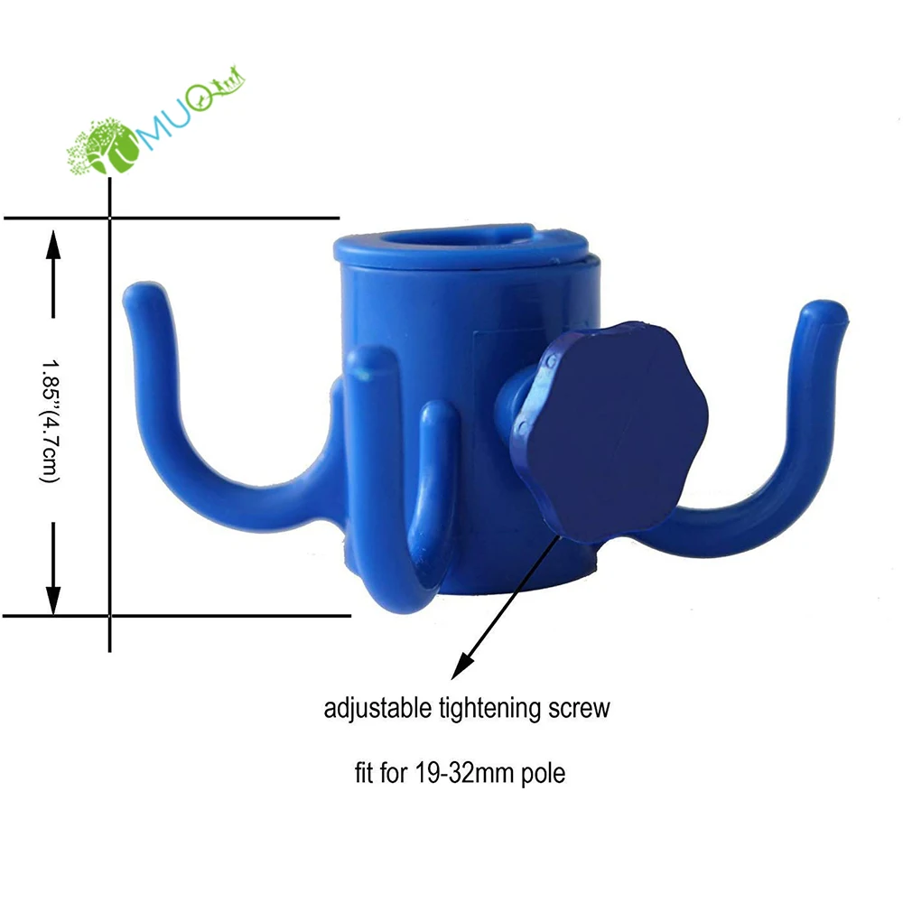 Yumuq Beach Umbrella Hanging Hook 4prongs Plastic Umbrella Hook