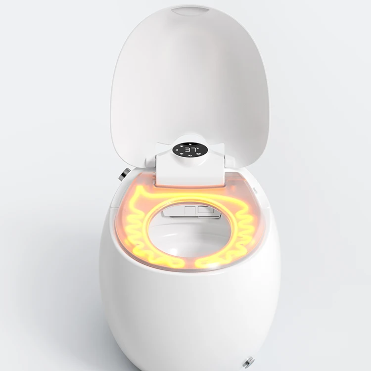 2023 new design egg shape round one piece auto sensor flush electric bidet bathroom intelligent automatic smart toilet bowl factory