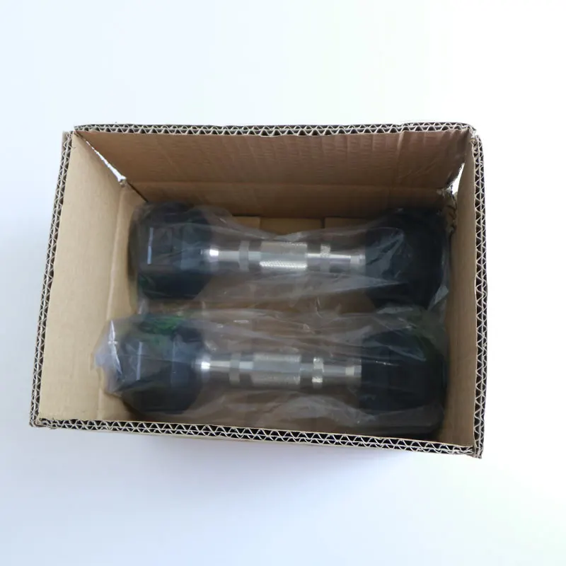 Wholesale Gym Fitness Equipment Black Free Weight Pairs Sets Rubber