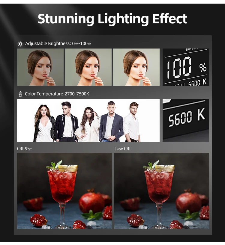 Free Sample 100W LED Video Light 2700-6500K Remote Control Bowens Mount Photography Studio Lighting Photography