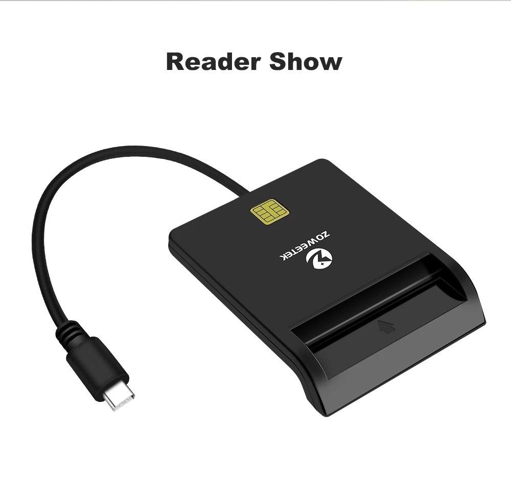 Typec Card Reader,Zoweetek Ic Id Chip Usbc Access Control Smart Otg